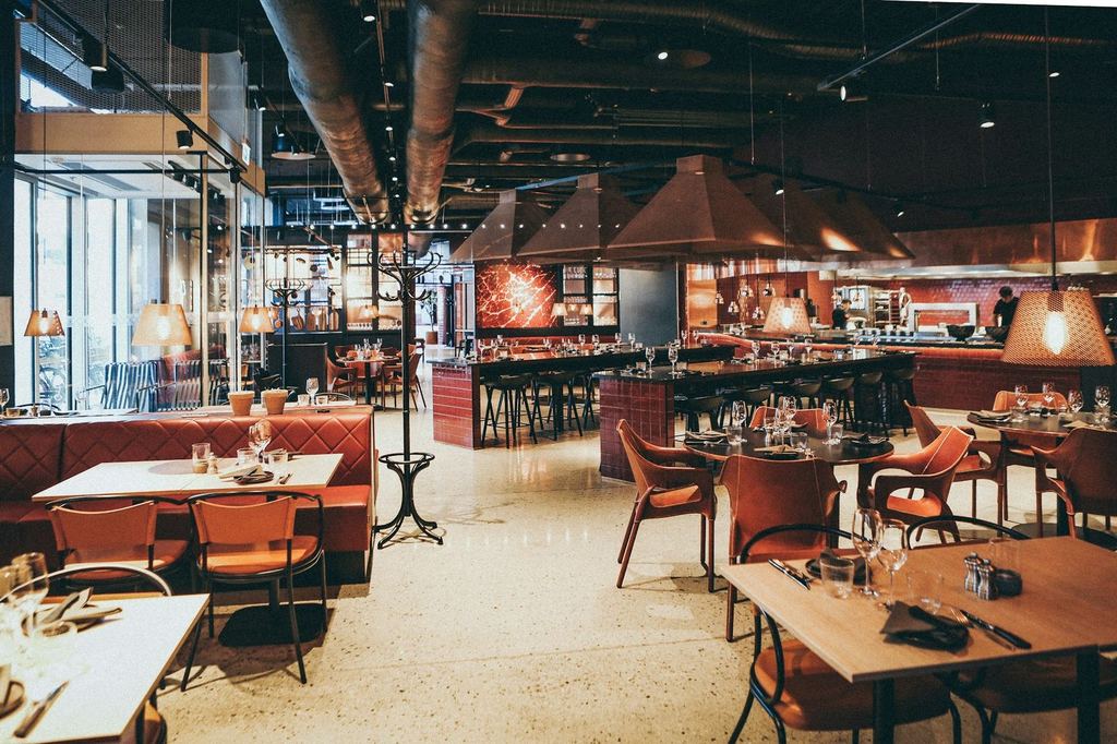 Contemporary restaurant interior